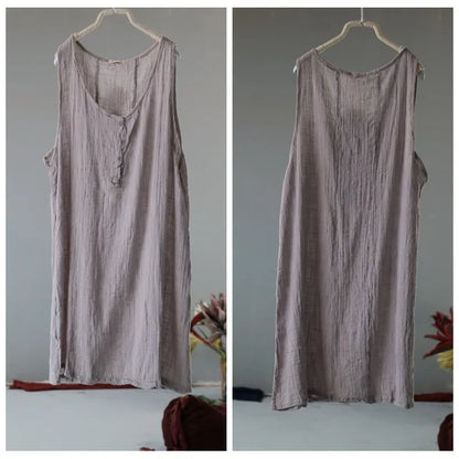 Women Summer Solid Color Cotton Linen Tanks Ladies Loose Sleeveless Tops Female Tanktops 2020