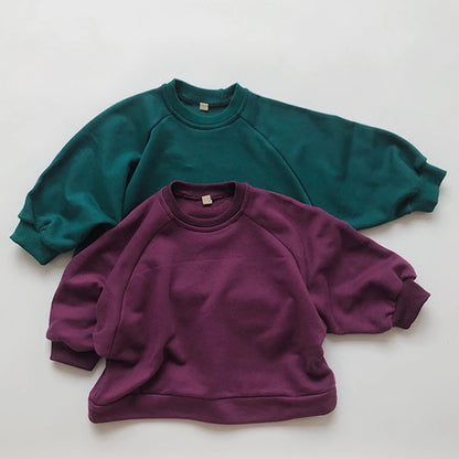 Children Clothing Japan Korean Style Autumn Spring  Baby Girls Boys Casual Long Sleeve Sweatshirts T-shirt Kids Pullover Tops
