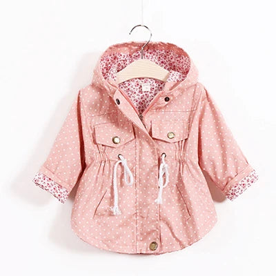 2025 Kids Coats Outwear Clothing Girls Jackets New Spring  Fashion Printing Girls Windbreaker Embroidery Hooded Girls jackets