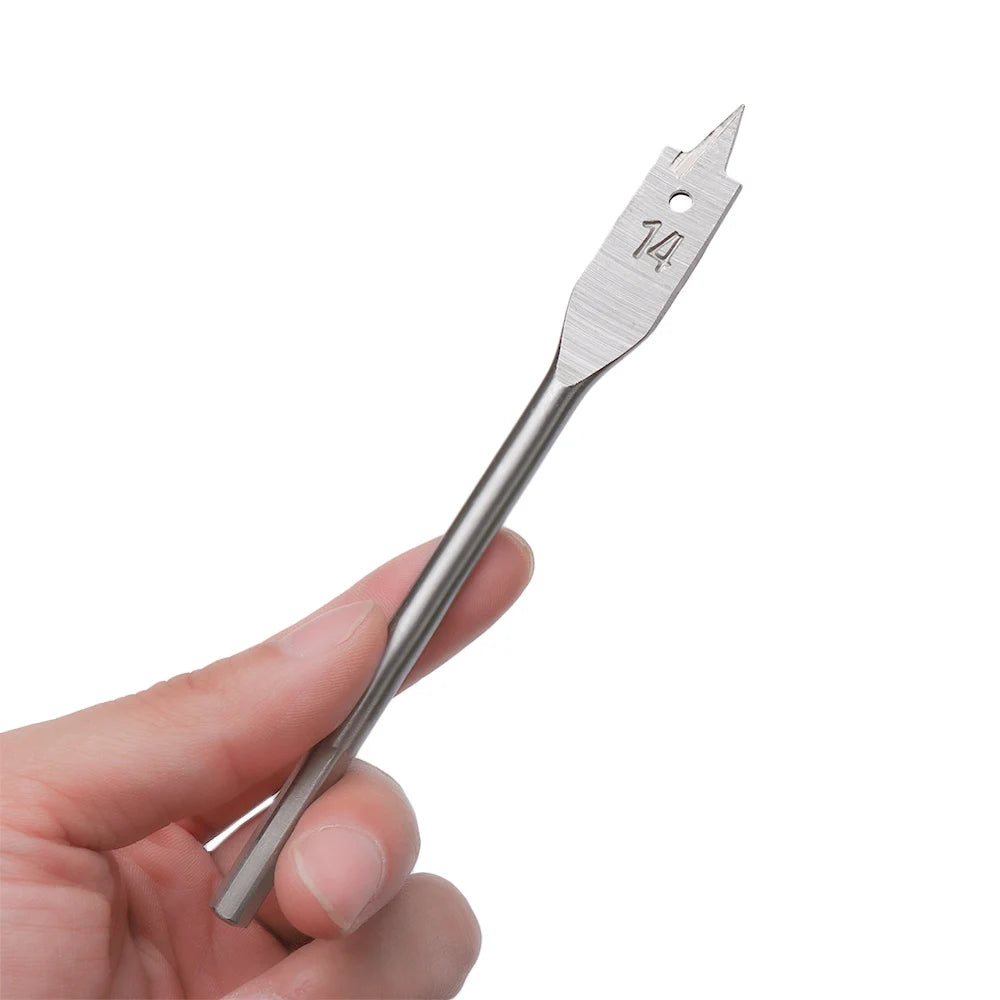 6-45MM Flat Drills Durable High-carbon Steel Wood Hand Drill Bit Titanium Coated Spade Woodworking Power Hardware Accessories