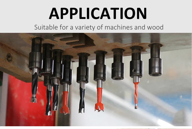 2 flute Industrial Dowel Drills Wood Gang Boring Bits for Resistant Dia.5-10mm Hole Making Woodworking Tools Blade Rows Machine