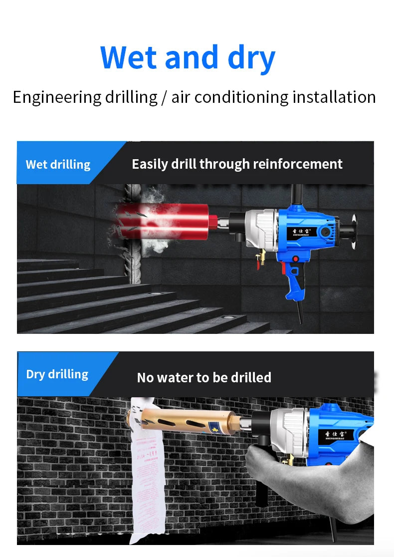 4300W High power Electric Drills Handheld Diamond Core Drill Electric Drilling Machine Concrete Core Drill Machine