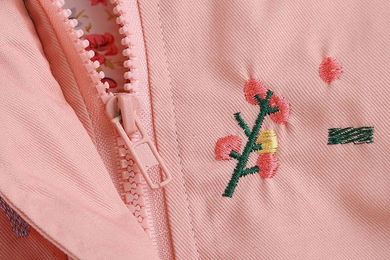 2025 Kids Coats Outwear Clothing Girls Jackets New Spring  Fashion Printing Girls Windbreaker Embroidery Hooded Girls jackets
