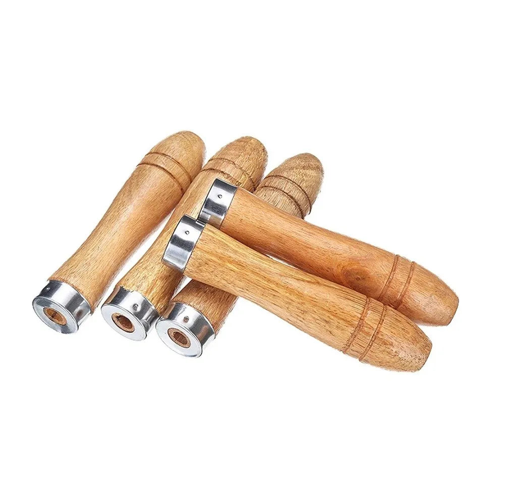 5PCS Wooden Files Handle Hand Tools Handle Wood Replacement Accessories Woodworking File Handle Screwdrivers Hand Drills Handles