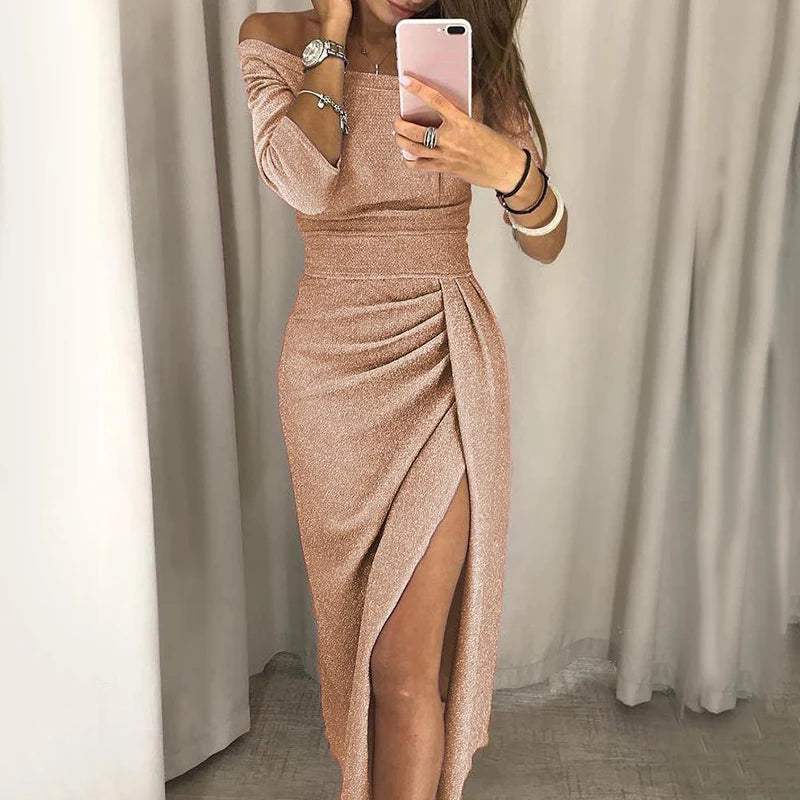 Fashion Elegant Lady Evening Party Dresses 2023 Autumn Women&