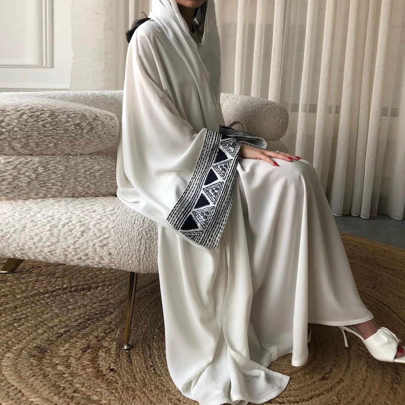 Morocco Kaftan Abayas Eid Muslim Abaya for Women Dubai Dresses Jalabiya Embroidery Ramadan Islam Vestidos Arab Long Robe 2025