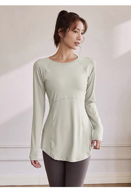 Sportswear Woman Gym 2025 Yoga Clothes Women Butt Cover Short Sleeve T-Shirt Quick Dry Fitness Top Breathable Slim Running Shirt
