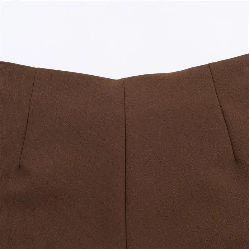 Asymmetrical Short Skirts for Women Spring Autumn Fashion Mini Solid Color Skirt Shorts American Daily Commute All-Match Skirts
