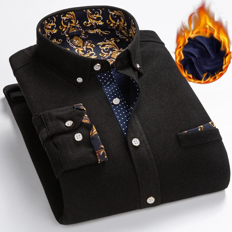 Mens Clothing Shirt For Men Long Sleeve Casual Shirt Winter Camisas Blouse Men&