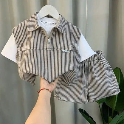 Kids Boys Clothing Set 2025 New Fashionable Baby Summer Clothes Children&