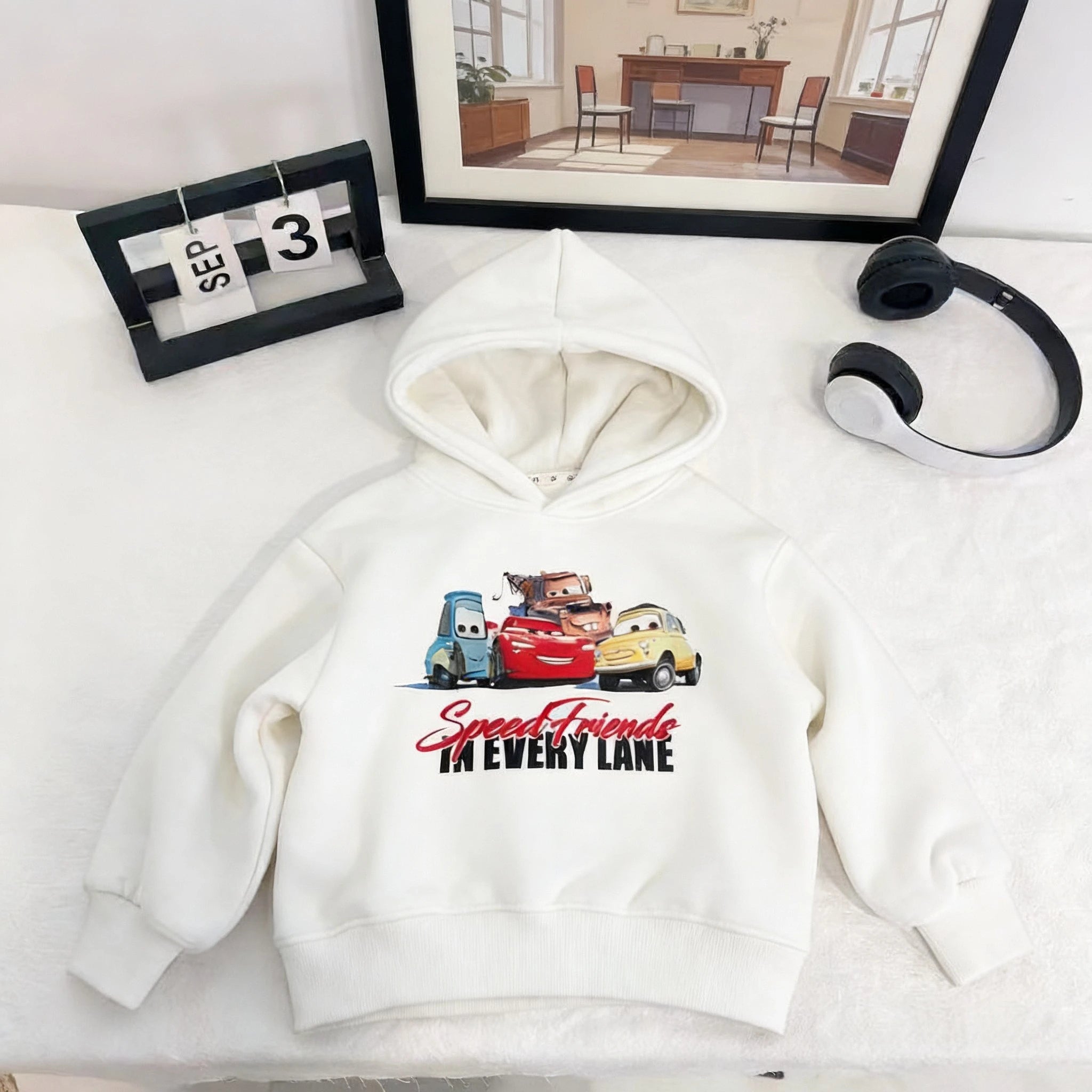 Hoodies For Kids Clothing Spring New Style Cartoon Car Fashion Sweatshirts Tops Hooded Long Sleeved Children&