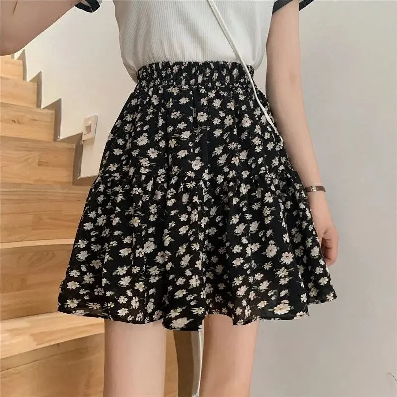 Short Mini Skirts For Women Korean Style Woman Skirt Chiffon Summer Offer Aesthetic Hot Harajuku Luxury Elegant Modest Stylish V