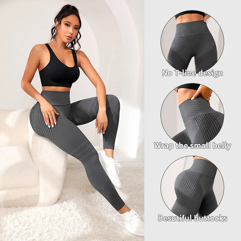 Sports Pants With Sexy Lines Lifting Buttocks Sports Tight Pants Women&