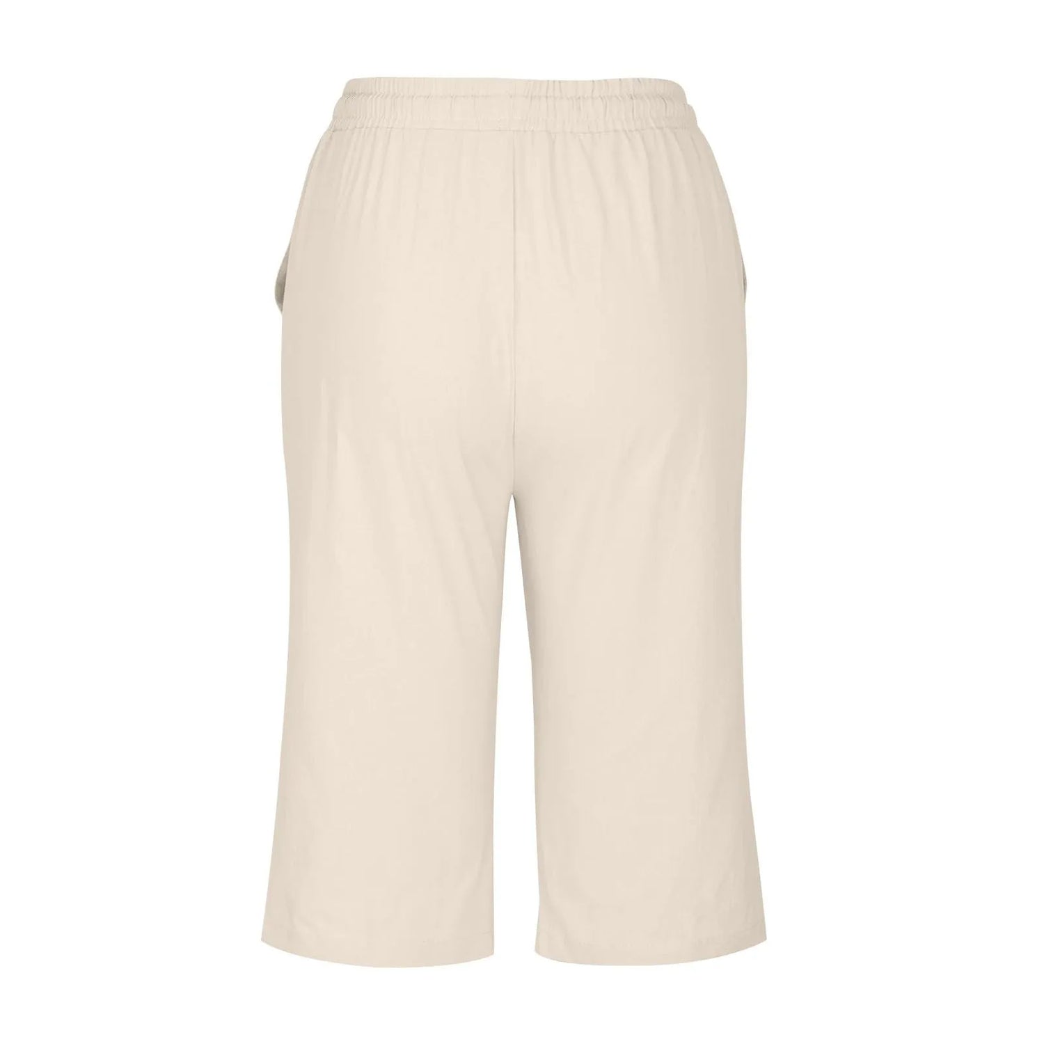Casual Cotton Linen Pants For Female Streetwear Solid Color Wide Leg Capri Versatile Palazzo Pants Baggy Cargo Pants With Pocket