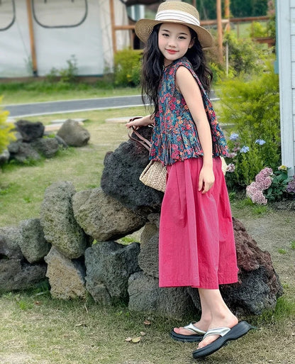 Kids Girl Clothes Summer Suits for Girls 12 14 Years Old Clothing Sets 4 7 Children 11 Korean Children&