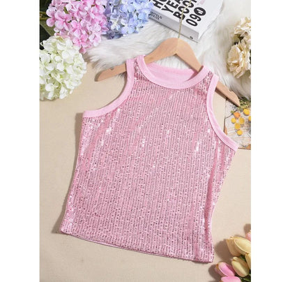 Tank Top for Women 2025 Summer New Pearl Leopard Print Small Sleeveless T-shirt Sexy Exposed Navel and Waist Color Blocked Vest