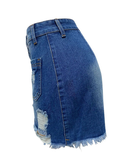 Short Denim Skirt Women&