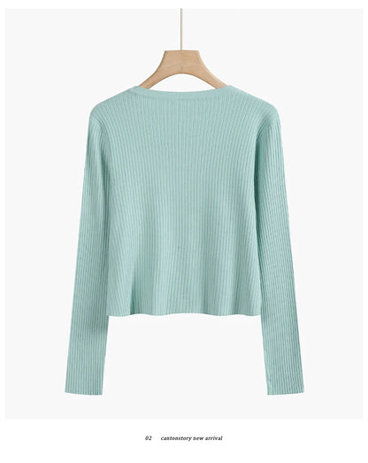 2026 Fashion Women Sweater Female Cardigan Thin Outerwear Short Short Design Sweater Long-sleeve Small Cape Blusa Feminina