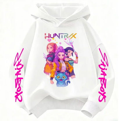 Hoodie for kids from the popular Korean K-pop series "Demon Hunter" 2026,for boys and girls,warm hooded clothing for winter/fall