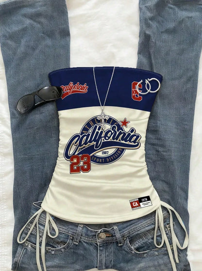 cropped top  ，Women&