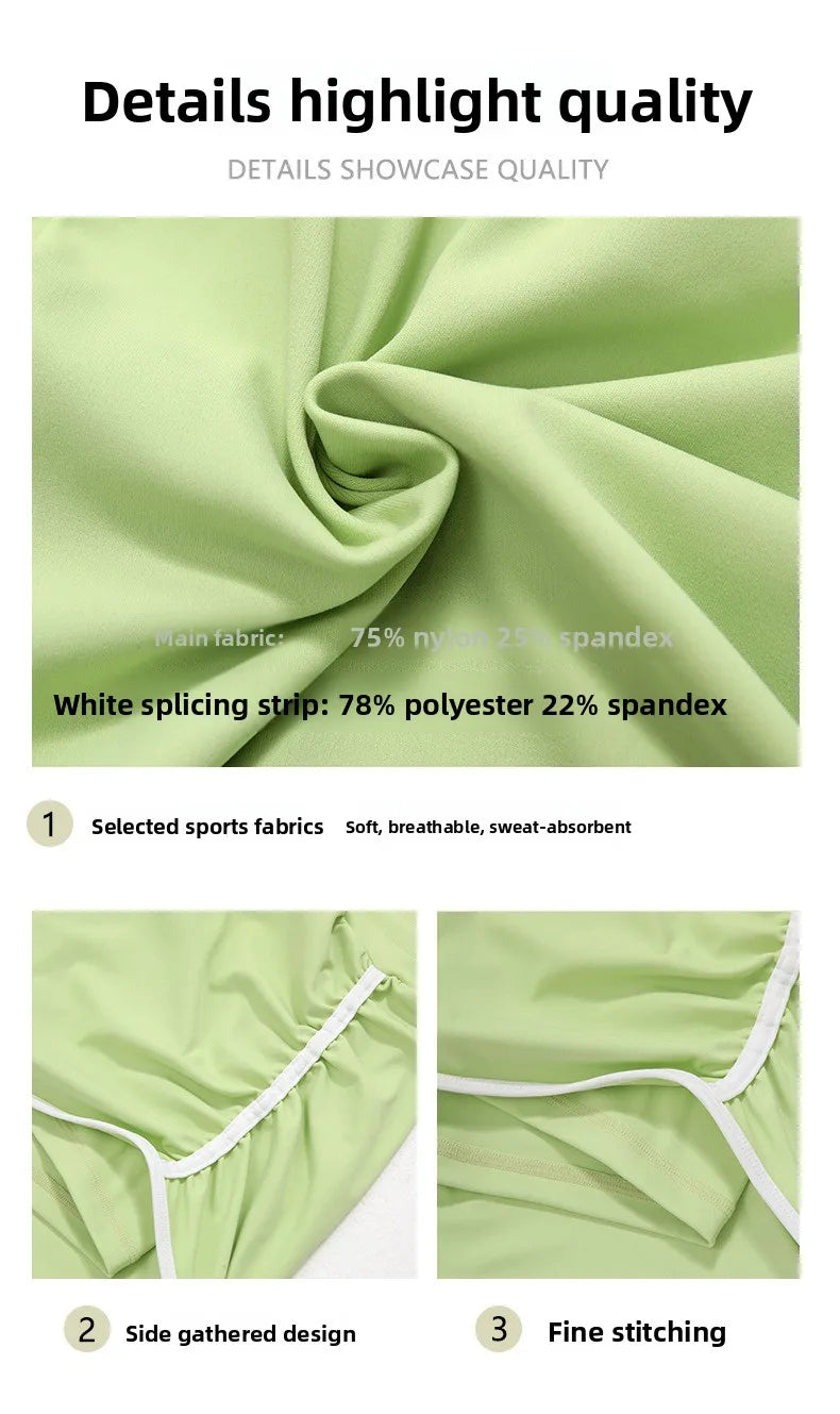 Sports Shorts for Women in Summer, Anti Glare, Quick Drying, Running, Fitness, Three Quarter Pants, Breathable