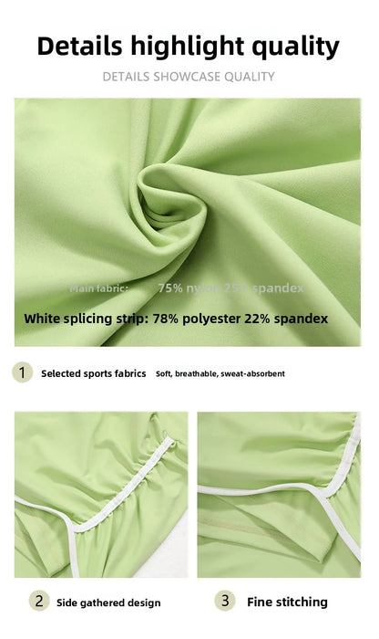 Sports Shorts for Women in Summer, Anti Glare, Quick Drying, Running, Fitness, Three Quarter Pants, Breathable