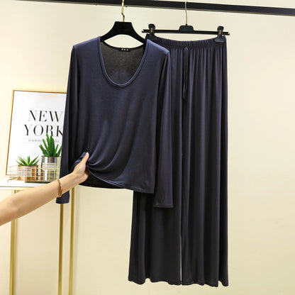 Pijama Feminina New Modal Comfort Sleepwear For Sleeping Clothes Long Sleeve Pant Set Women&