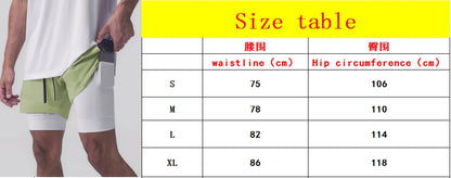 Sports shorts for men, double layered, quarter quick drying, elastic basketball, running training equipment, deep squat fitness,