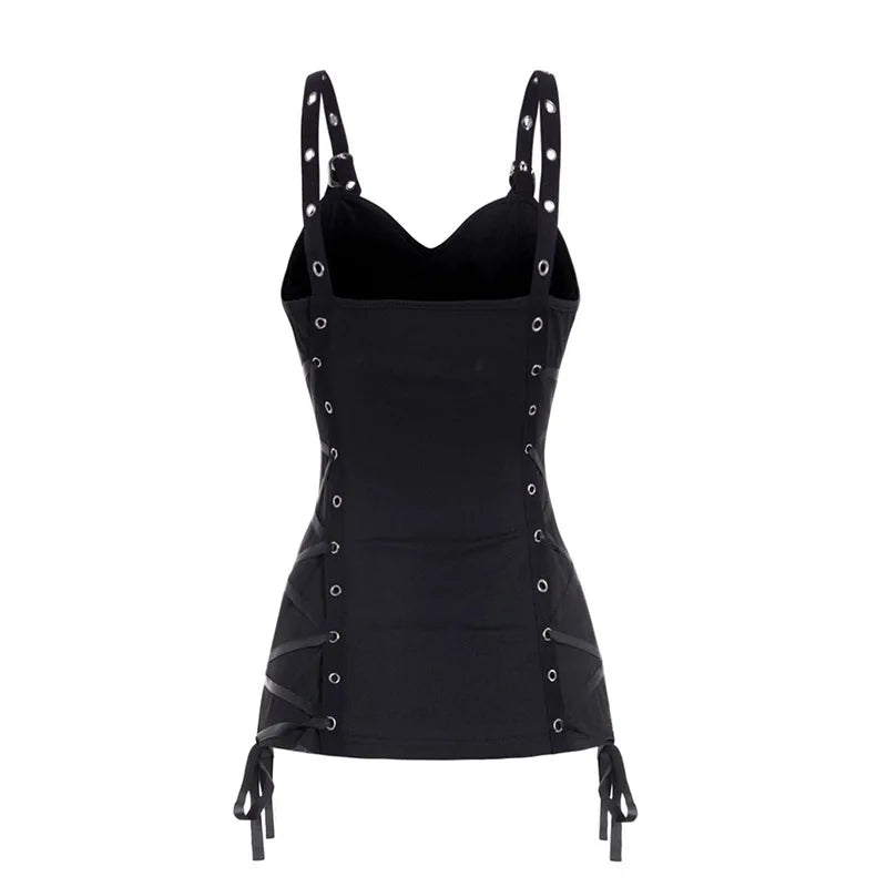 Summer Tank Tops for Women Plain Color Tank Top Ruched Grommet Lace Up Casual Sleeveless Tops топ женский