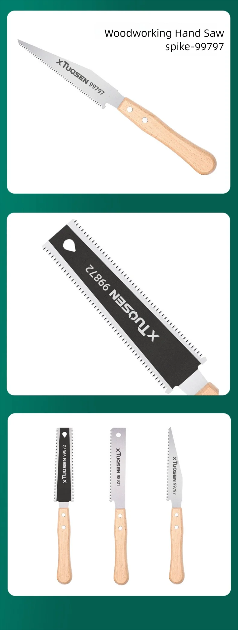 Hand Saw 6-inch Double-sided Saw Flexible Blade for Flush Cutting Household Woodworking Tools Fine Tooth Precision Flat Saws