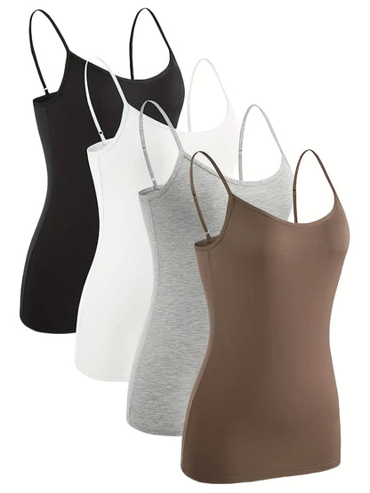 Camisole tops, casual crewneck summer sleeveless tops, women&