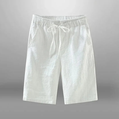 Men Shorts for Men Cotton Linen Casual Breathable Beach Shorts Men&