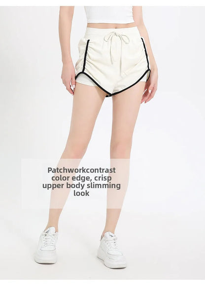 Sports Shorts for Women in Summer, Anti Glare, Quick Drying, Running, Fitness, Three Quarter Pants, Breathable