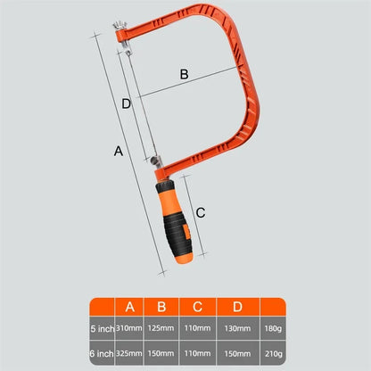 Adjustable Woodworking Saw Coping Saw With 5 Sawblade For Wood Bow DIY Tools Woodwork Wire Frame Saw Blade Cutting Hand Tool
