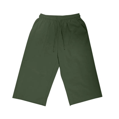 Casual Cotton Linen Pants For Female Streetwear Solid Color Wide Leg Capri Versatile Palazzo Pants Baggy Cargo Pants With Pocket