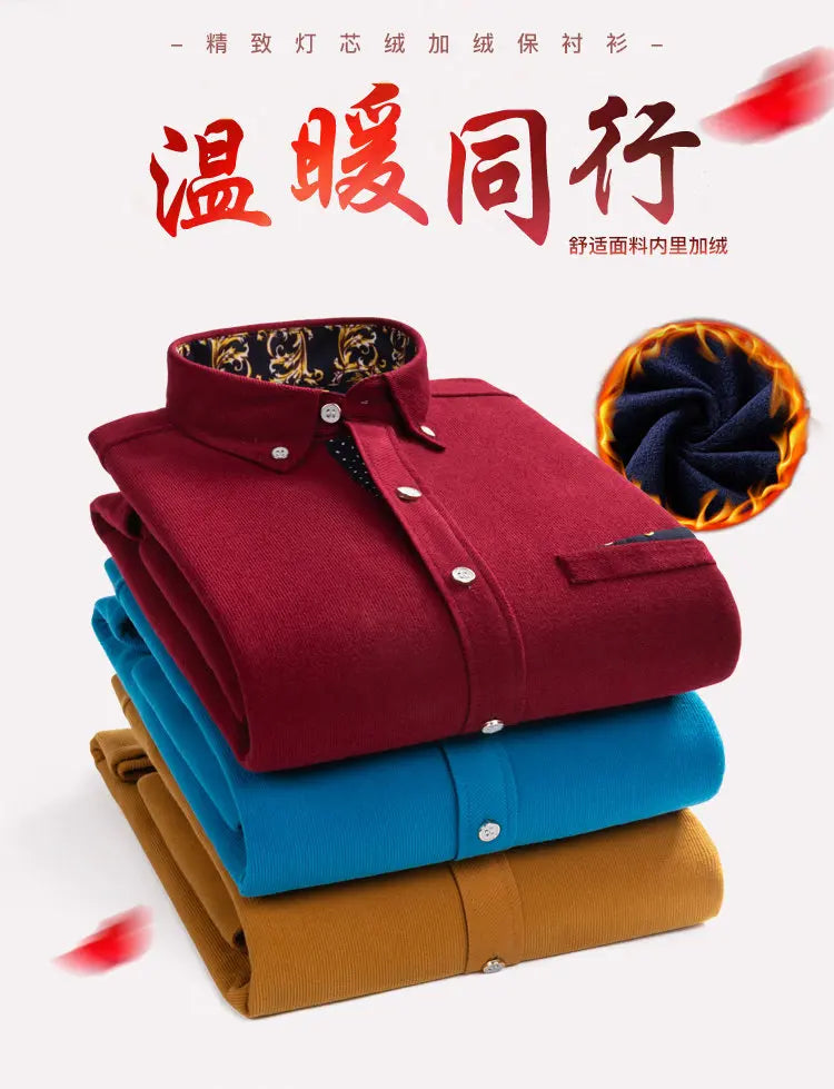 Mens Clothing Shirt For Men Long Sleeve Casual Shirt Winter Camisas Blouse Men&