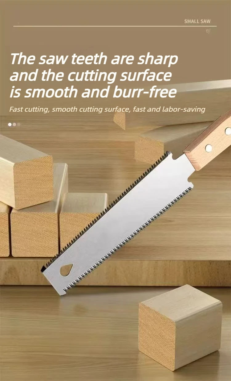 Japanese Style Hand Saw Single/Double Sided Fine Tooth Wood Saw SK5 Steel Flexible Hand Saw Garden Hand Tool for Woodworking