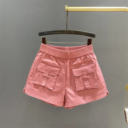 High Waist Wide Shorts for Women Casual Short Pants Woman New In Low Price Y2k Harajuku Aesthetic Trend 2025 Cheap Stretchy Hot