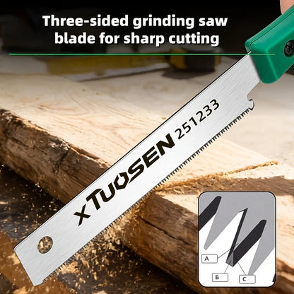 Three-piece or single-piece Japanese saws, hardwood fine-toothed saws，portable cutting tools with anti-slip wooden handles