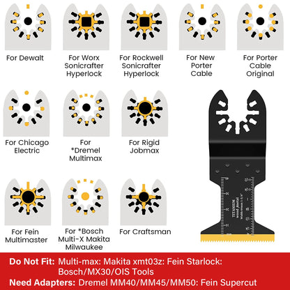 Cutting Metal,Steel Nails,Screws,Carbide Tooth Blade Oscillating Saw Blades 5pcs,Multitool Oscillating Tool Accessories