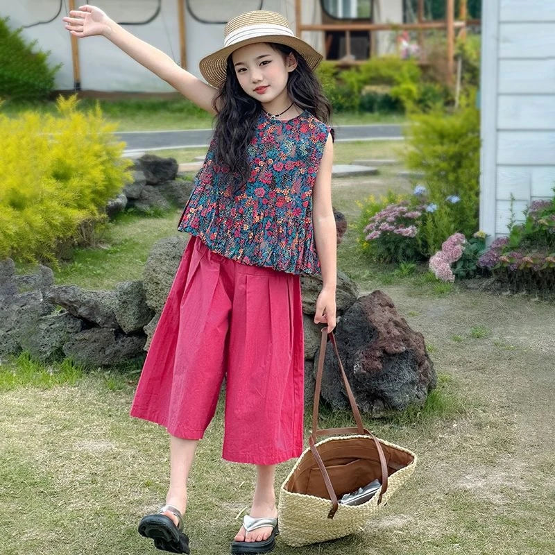 Kids Girl Clothes Summer Suits for Girls 12 14 Years Old Clothing Sets 4 7 Children 11 Korean Children&