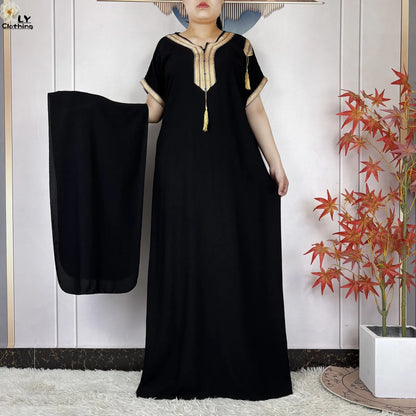 New Summer Kaftan Abaya 2023 African Dresses for Women Traditional Clothing Islam Prayer Attire Turkey Muslim Loose Robe Ramadan