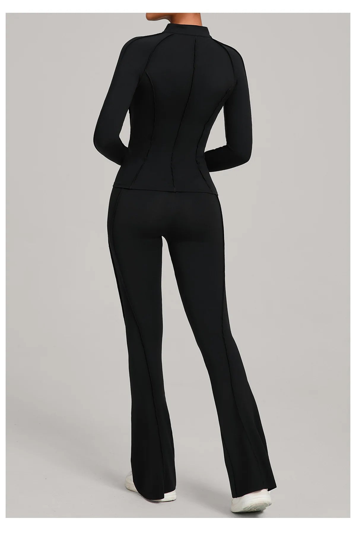 New Gym Yoga Outfit for Women Zipper Long Sleeve Fitness Suit Daily Casual Running Fitness Sportswear Two-Piece Sets Coat+Pants