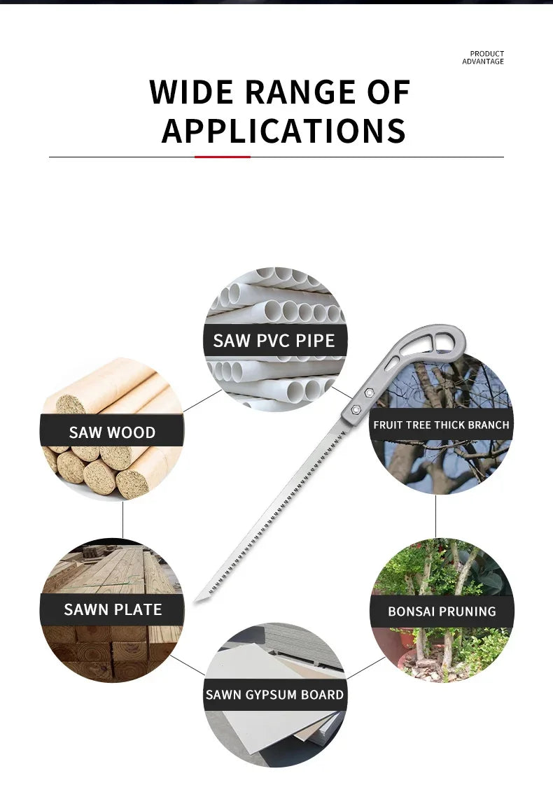 Detachable Chicken Tail Saw Garden Gardening Saw Tree Felling Fast Cutting Labor-saving Wood Working Swallow Tail Saw