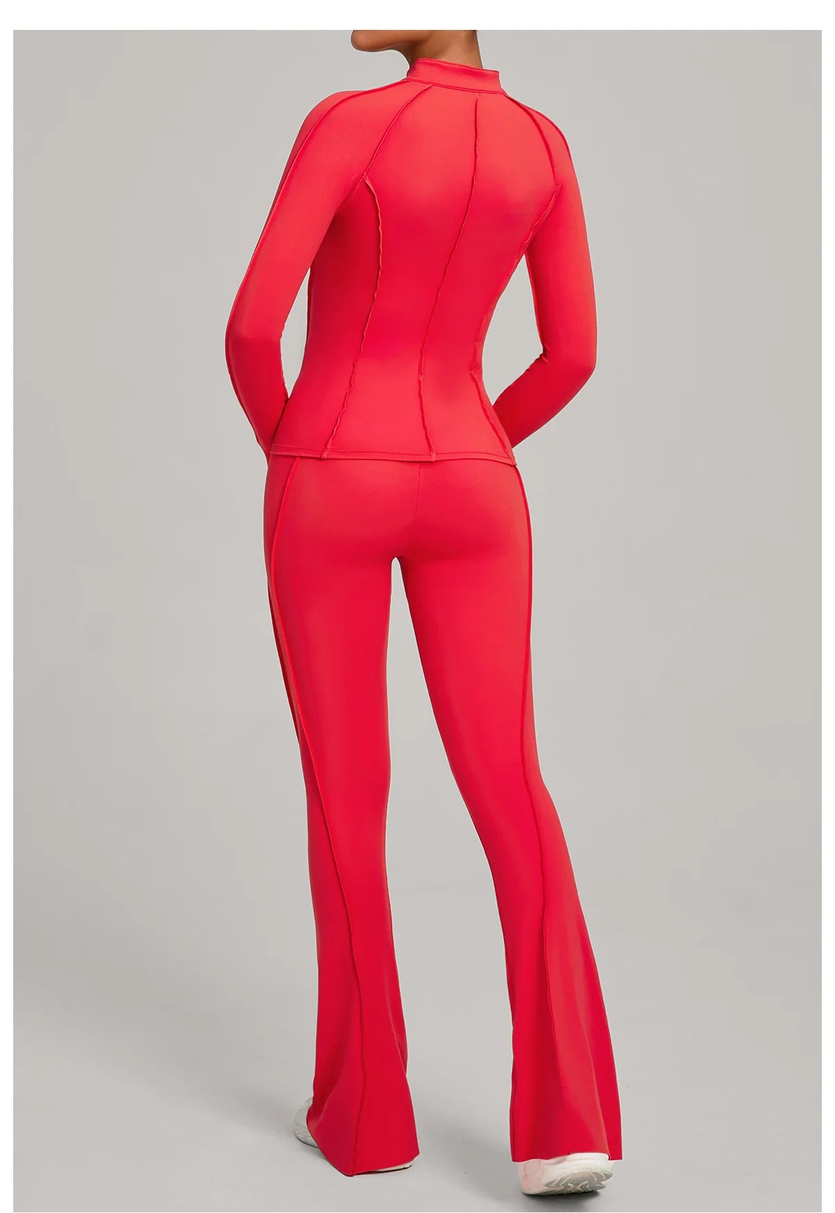 New Gym Yoga Outfit for Women Zipper Long Sleeve Fitness Suit Daily Casual Running Fitness Sportswear Two-Piece Sets Coat+Pants