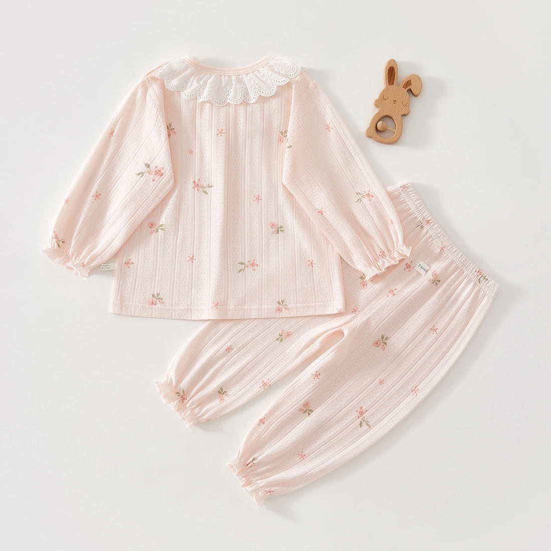 Baby Clothes Summer Outfit for Girls, Class A, 6-12 Months, Infant Air-Conditioned Clothing, Two-Piece Set, Summer Thin Fiber 80