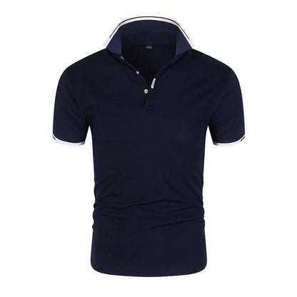 2025 new Polo T shirt for Men White Casual Short Sleeve Golf Polo Shirts Homme New Summer Clothes High Quality Ropa Hombre