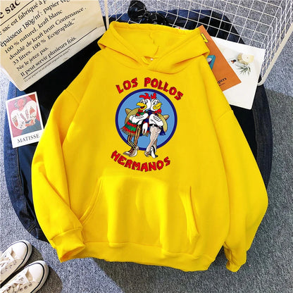 Hoodies Print Los Pollos Hermanos Long Sleeve Casual Fashion Pullover HipHop Harajuku Hoodie Unisex Sweatshirt for Men Women