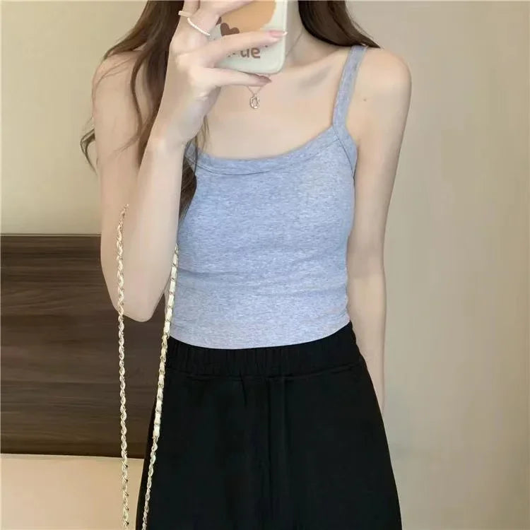 Crop Top Women Sexy Sleeveless Tops Fashion Female Underwear Lady&