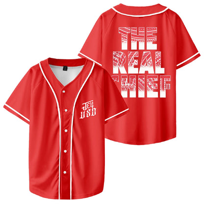 Jey Uso The Real Chief Baseball Jersey V-Neck Short Sleeve Streetwear Tee Men Women University Uniform Tops